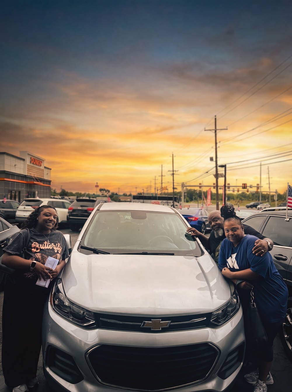 Family with their Chevrolet Trax
