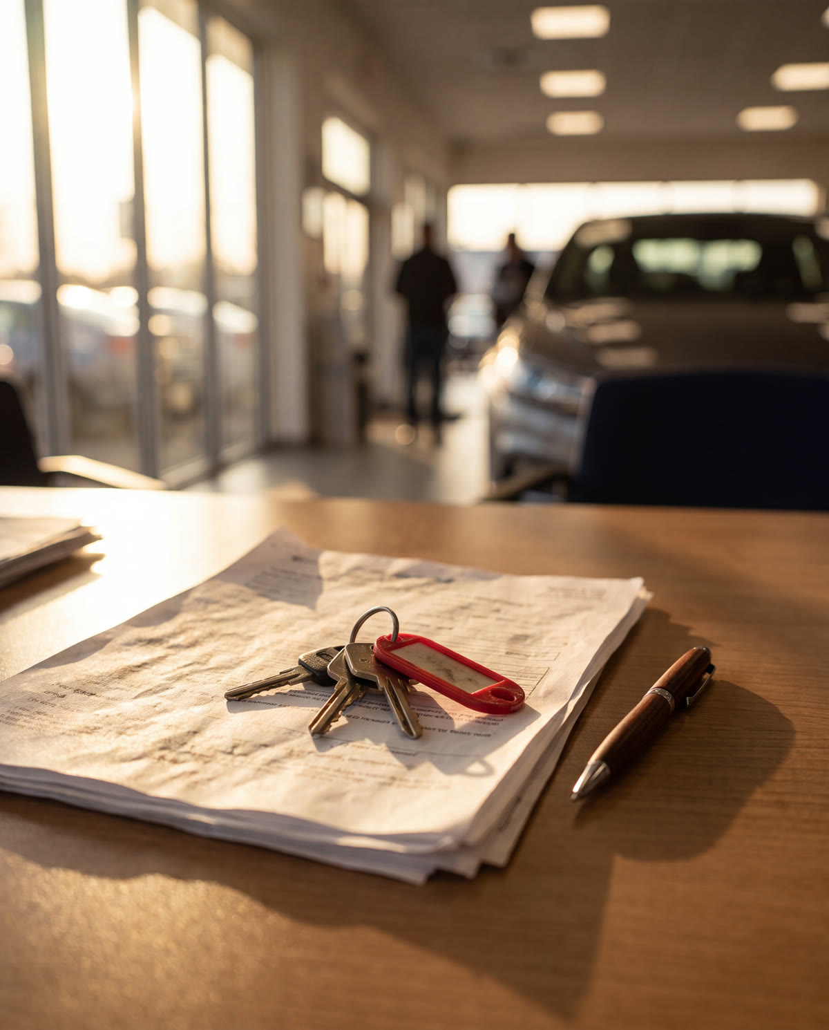 Keys on signed paperwork